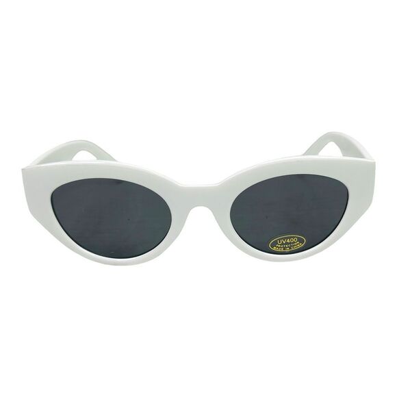 Petals & Peacocks x Zumiez Round Retro Sunglasses - White - One Size - Picture 2 of 8
